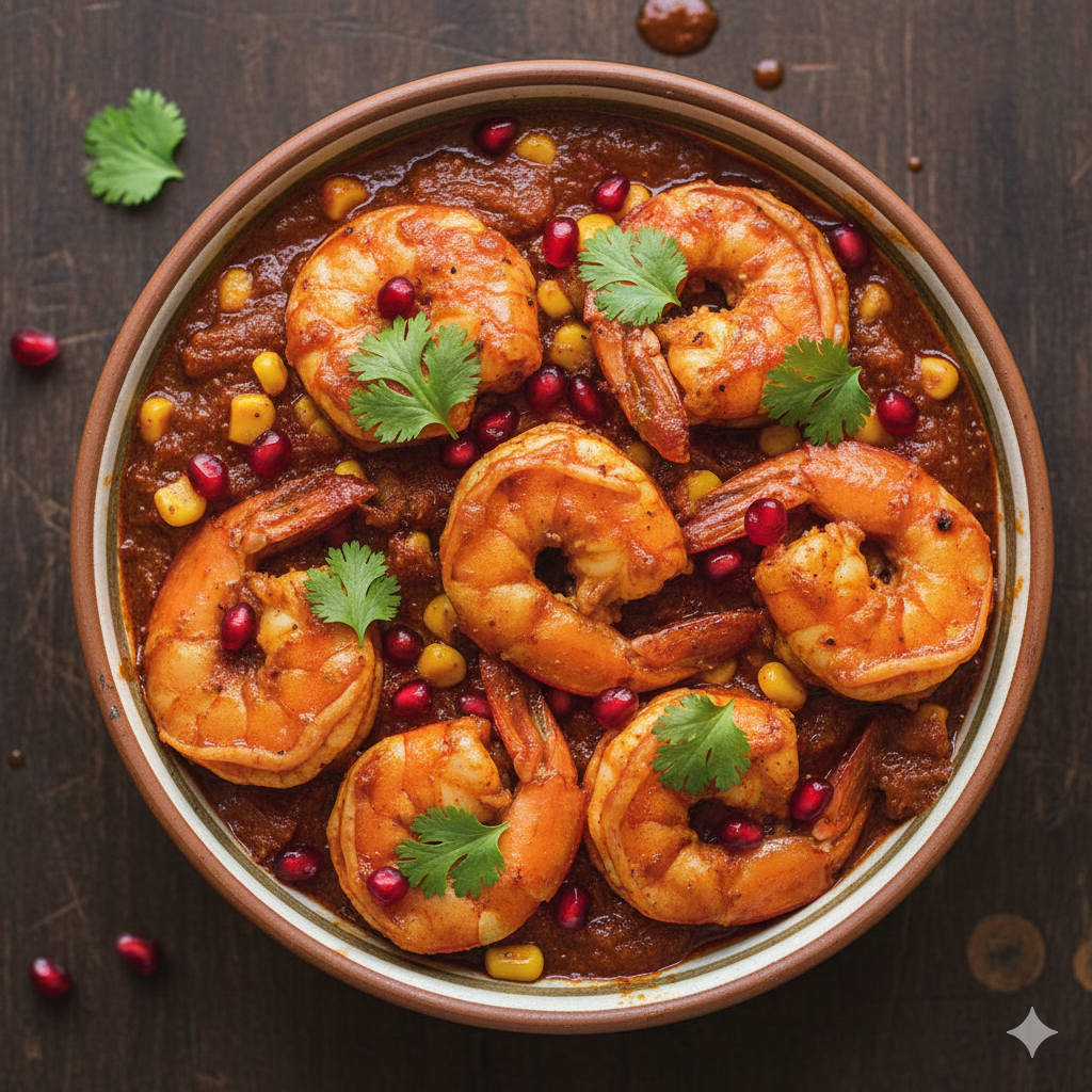 Whiteleg Shrimp Curry with Corn